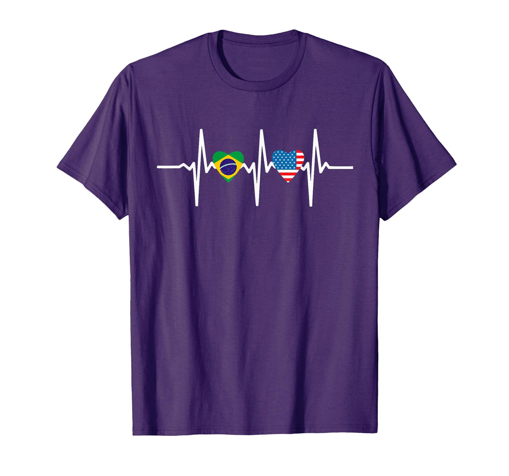 Half American Brazilian America T-Shirt - Custom Art Print for Adults