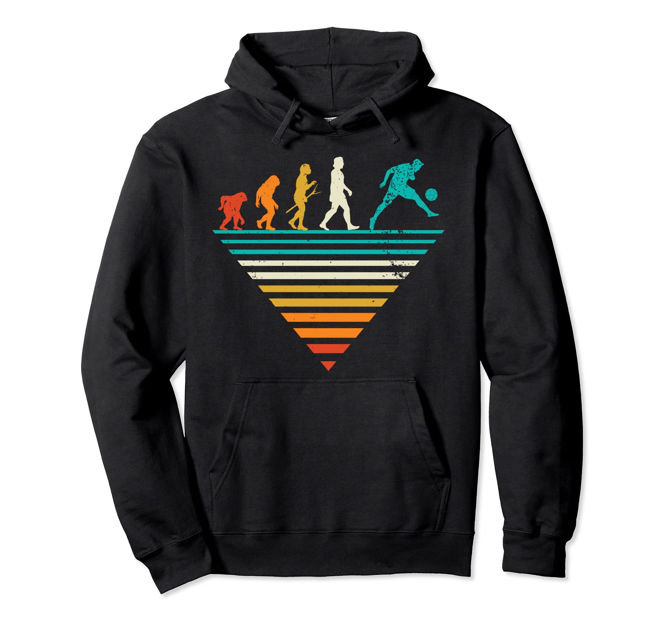 Human Evolution Player Soccer Hoodie - Casual Everyday Wear Men Women