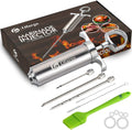 Meat Injector, Meat Injectors for Smoking with 3 Marinade Food Injector Syringe Needles, Injector Marinades for Meats, Turkey, Brisket; 2-oz Capacity