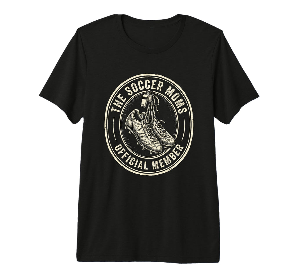Soccer Moms Member Team Mom Tri Blend T-Shirt - Unique Graphic for Adults