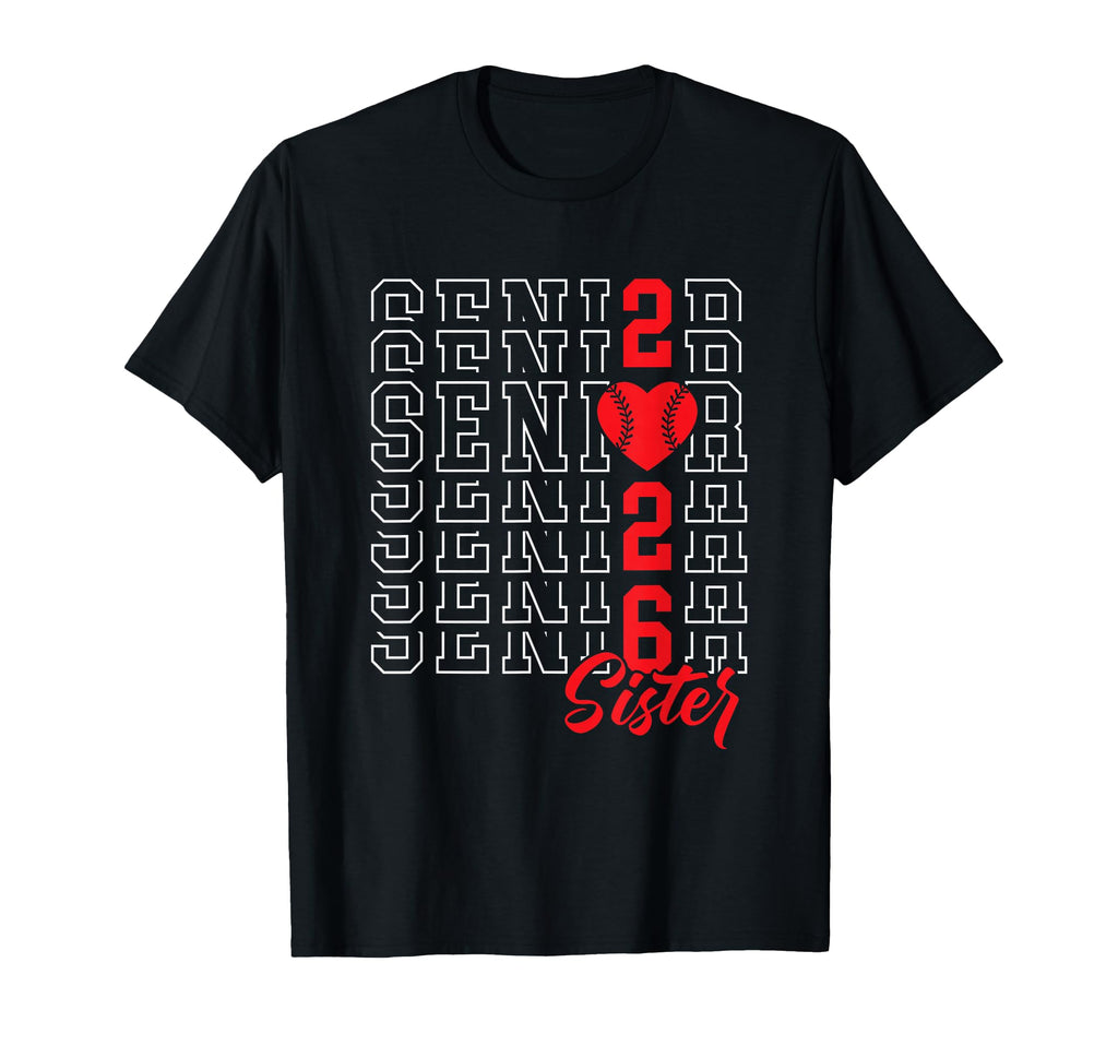Baseball Senior Sister Graduation T-Shirt - Fun Novelty Design Unisex