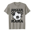 Soccer Mama Checkered Funny Soccer T-Shirt - Fun Novelty Design Men Women