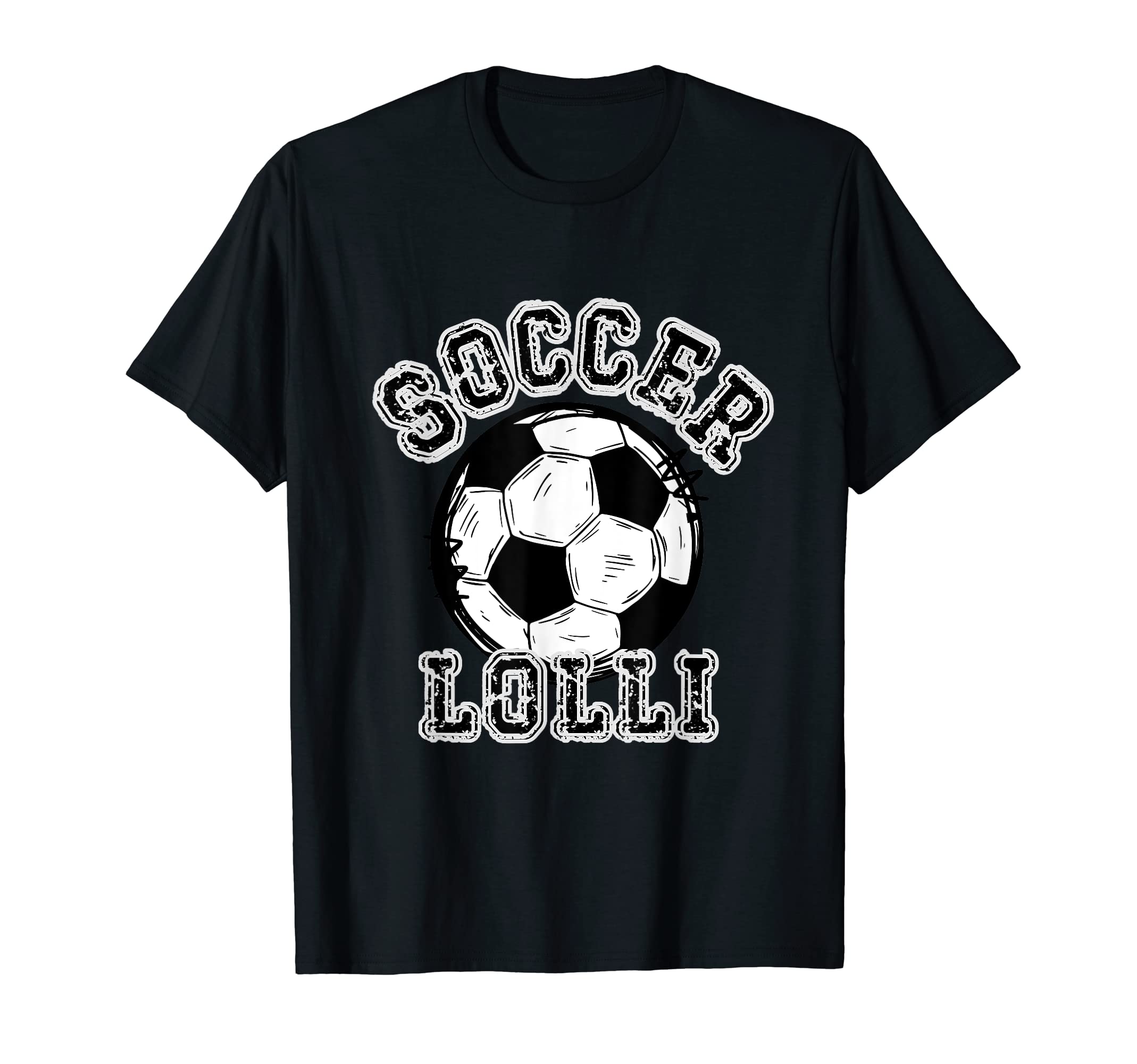 Soccer Ball Distressed Trending Lolli T-Shirt - Trendy Graphic Men Women