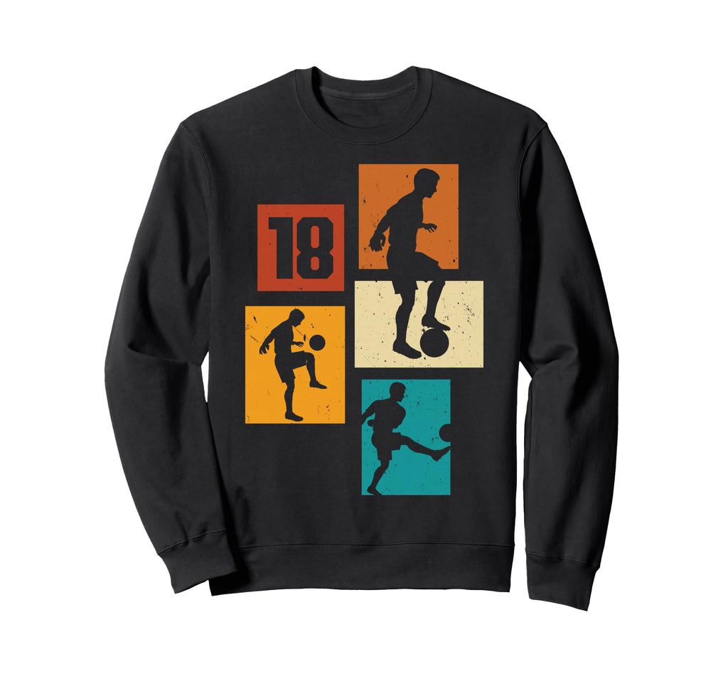 18Th Birthday Soccer Player Sweatshirt - Novelty Apparel for Adults