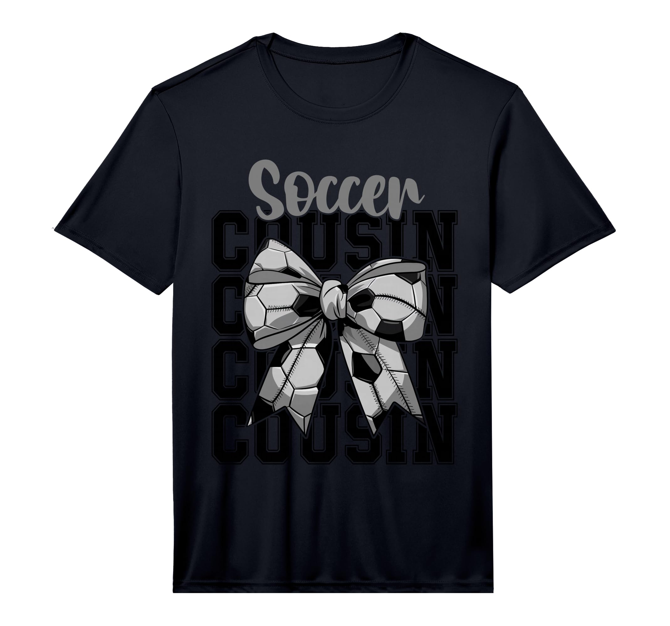 Mens Soccer Cousin Coquette Bow T-Shirt - Casual Everyday Wear for Adults