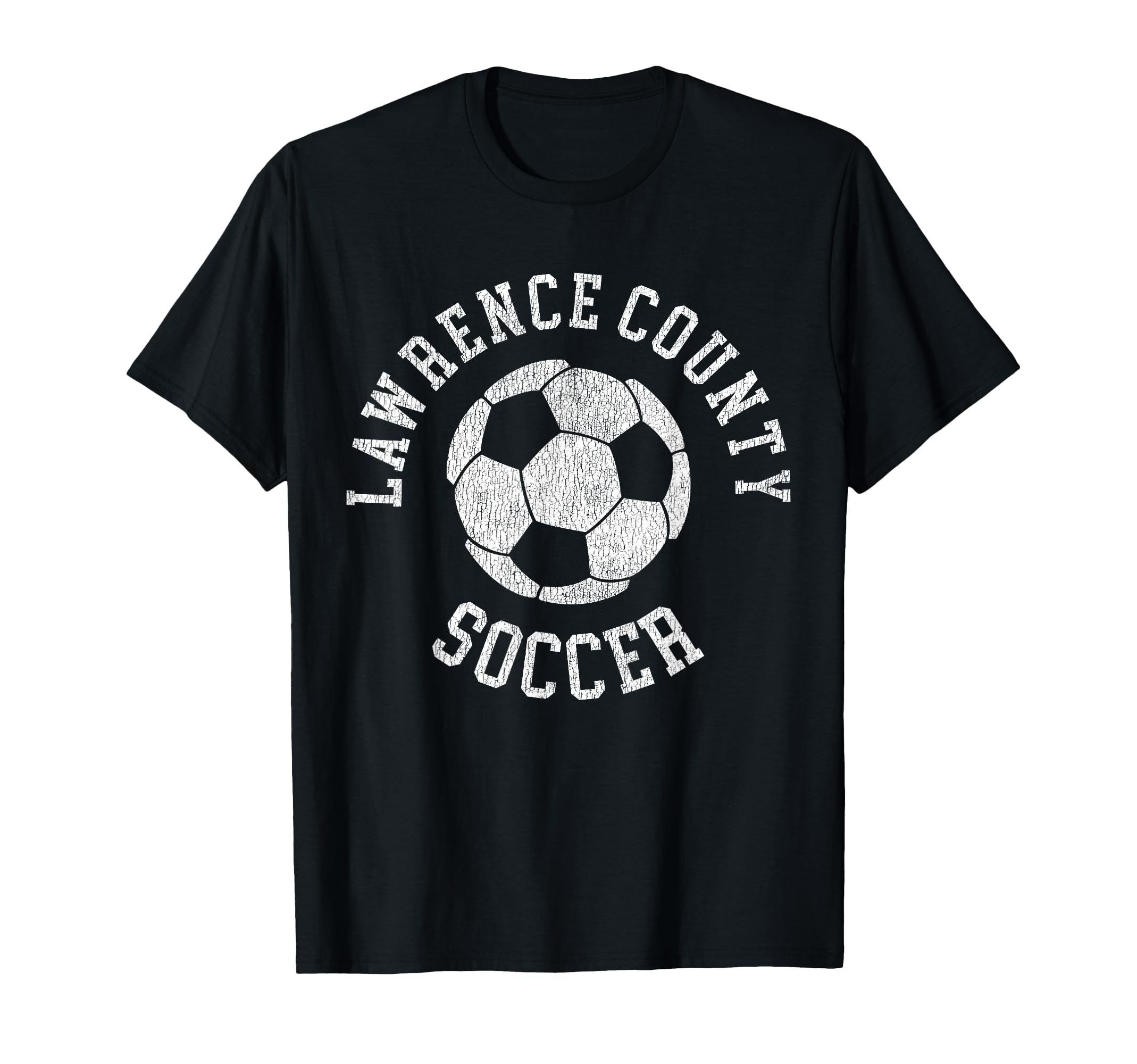 Lawrence County Soccer Distressed T-Shirt - Fun Novelty Design Men Women