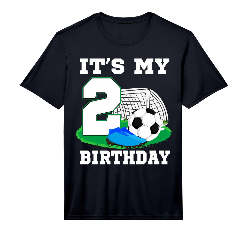 Its My 2 Year Old Birthday Soccer 2Nd T-Shirt - Custom Art Print Men Women