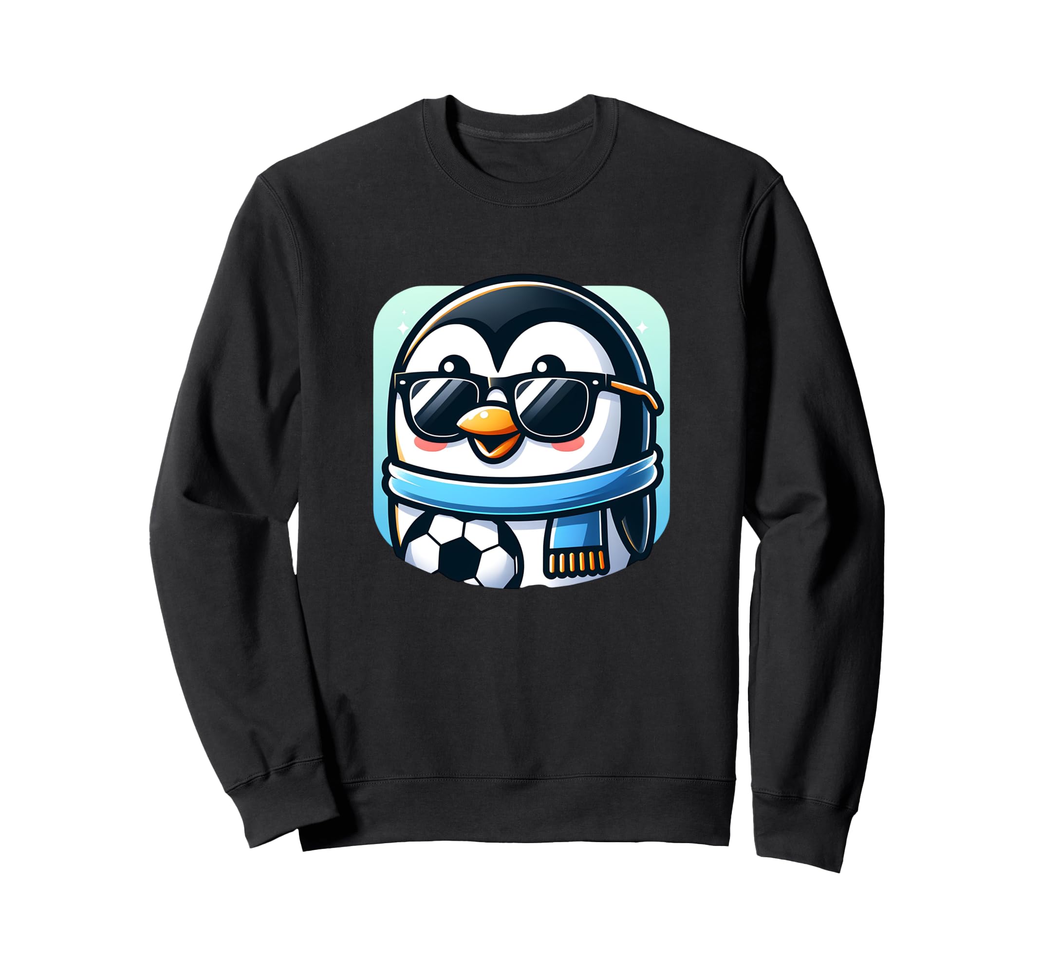Penguin Bird Soccer Player Ball Sweatshirt - Trendy Graphic Men Women
