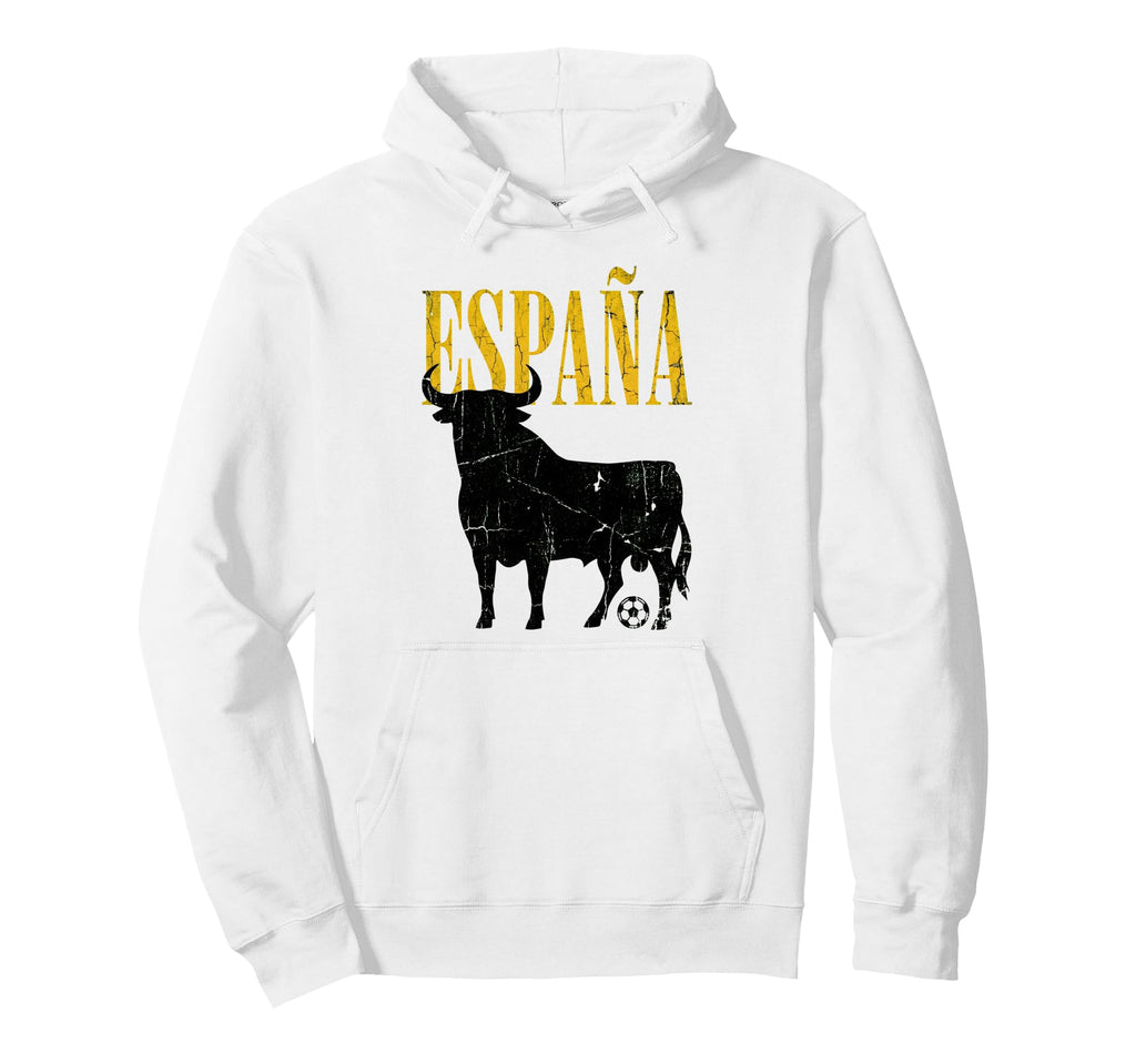 Espana Bull Soccer Ball Silhouette Hoodie - Graphic Print Unisex