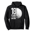 18Th Birthday Golf Player Golf 18 Hoodie - Minimalist Print for Adults