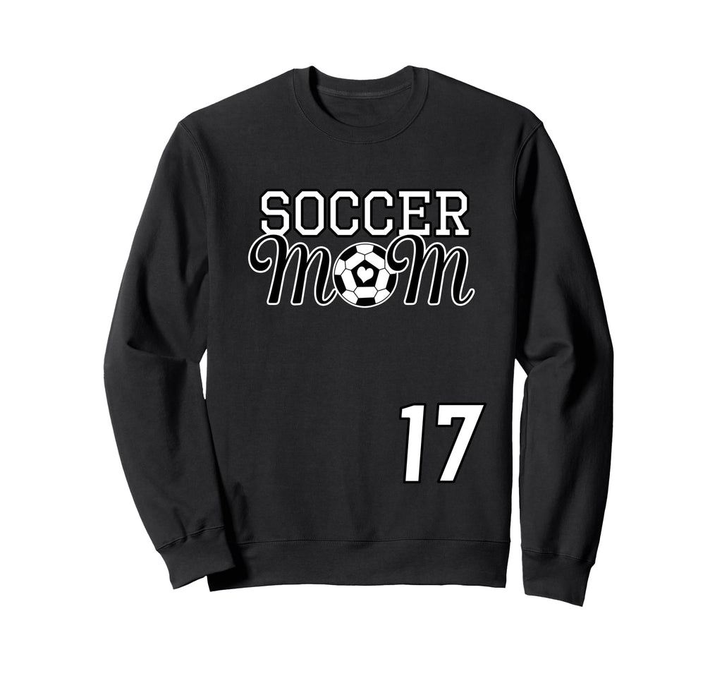 Number 17 Soccer Mom Mothers Day Sweatshirt - Aesthetic Graphic Men Women