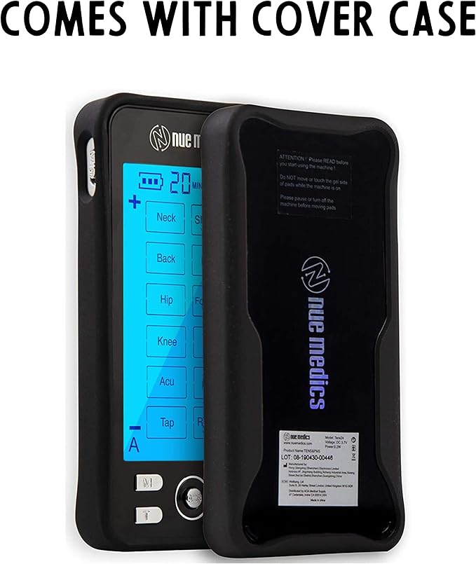 Tens Unit Machine Pulse Massager for Pain Relief, 24 Massage Modes, Rechargeable Muscle Stimulator Device with 10 Pads