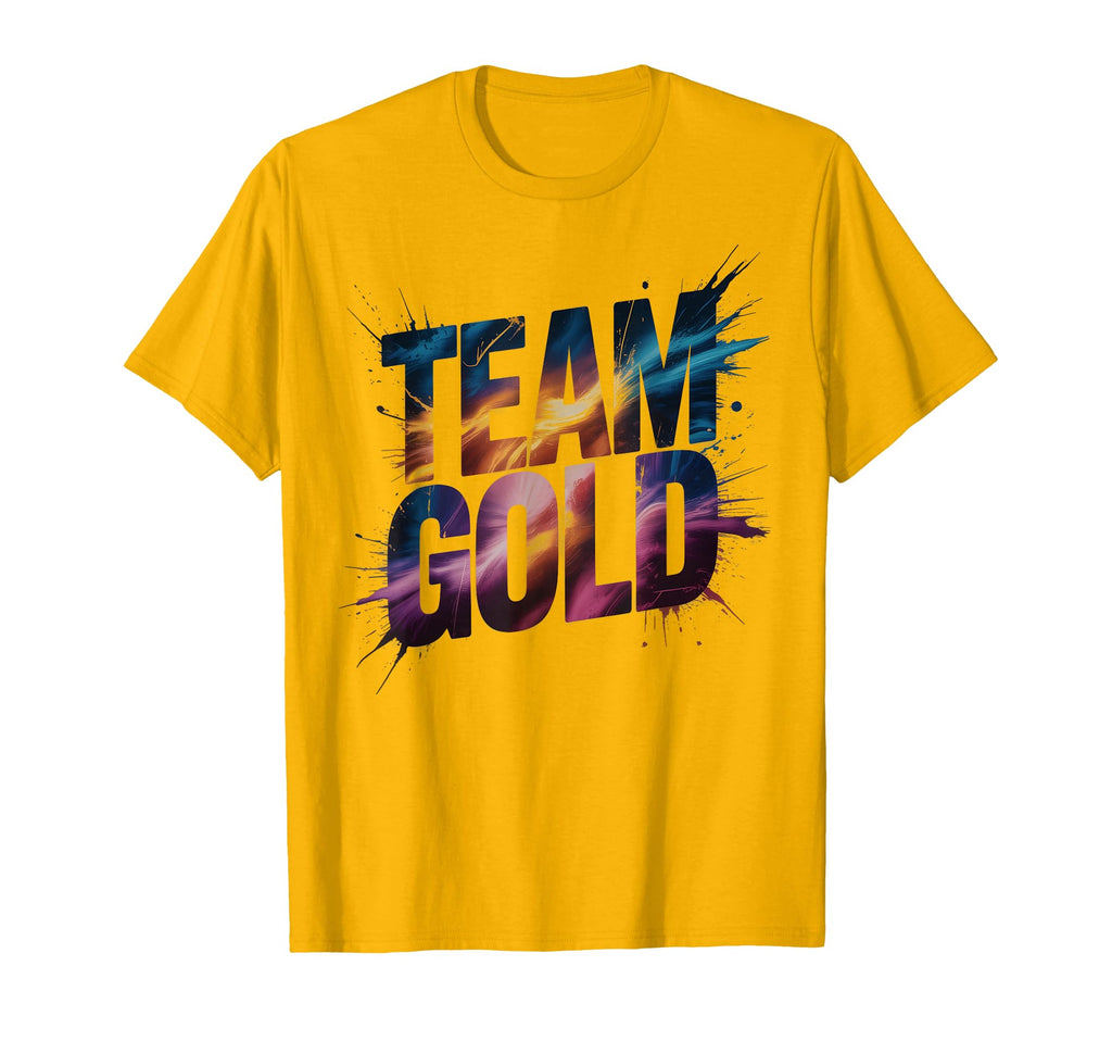 Team Gold Field Day Competition T-Shirt - Casual Everyday Wear for Adults