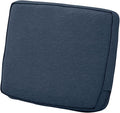 Classic Accessories Montlake Water-Resistant 23 x 20 x 4 Inch Patio Lounge Back Cushion, Heather Indigo Blue, Outdoor Loveseat Cushions