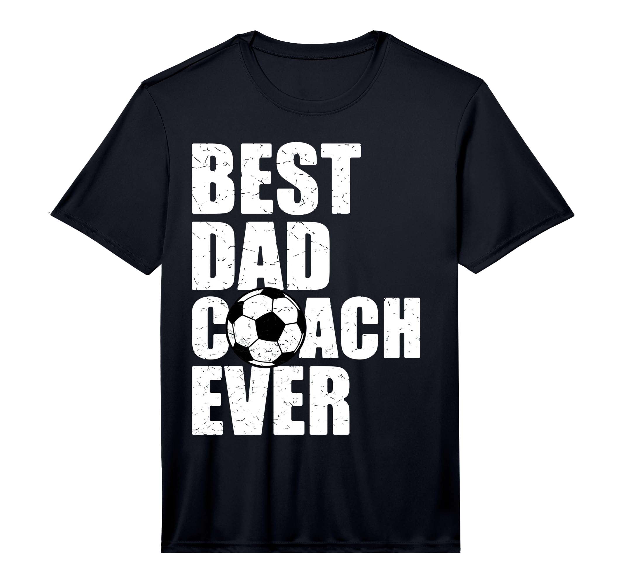 Mens Best Dad Coach Ever Soccer T-Shirt - Casual Everyday Wear Men Women