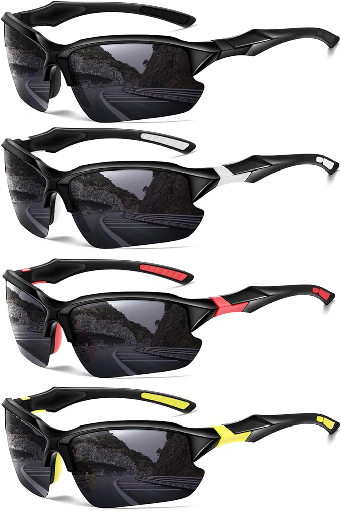 Sports Polarized Sunglasses for Men Cycling Running Fishing UV Protection Sun Glasses Lightweight Half Frame Goggles