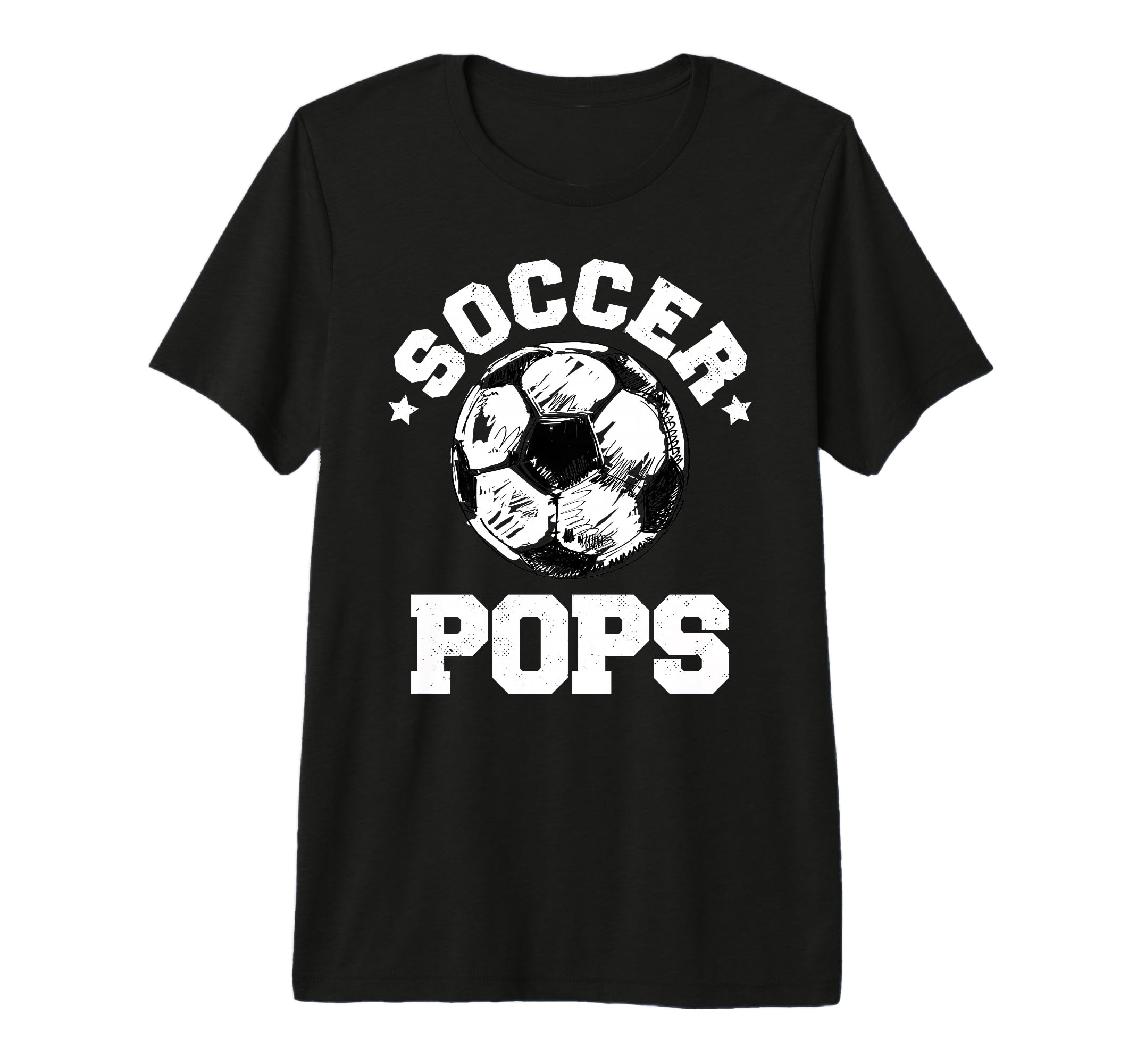 Mens Soccer Pops Soccer Ball Distressed T-Shirt - Novelty Apparel Unisex