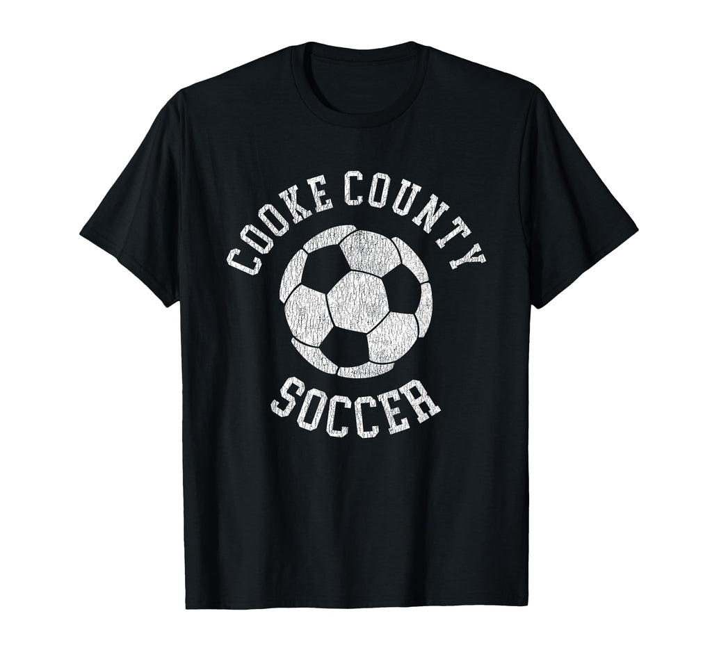 Cooke County Soccer Distressed 90S T-Shirt - Graphic Print Unisex