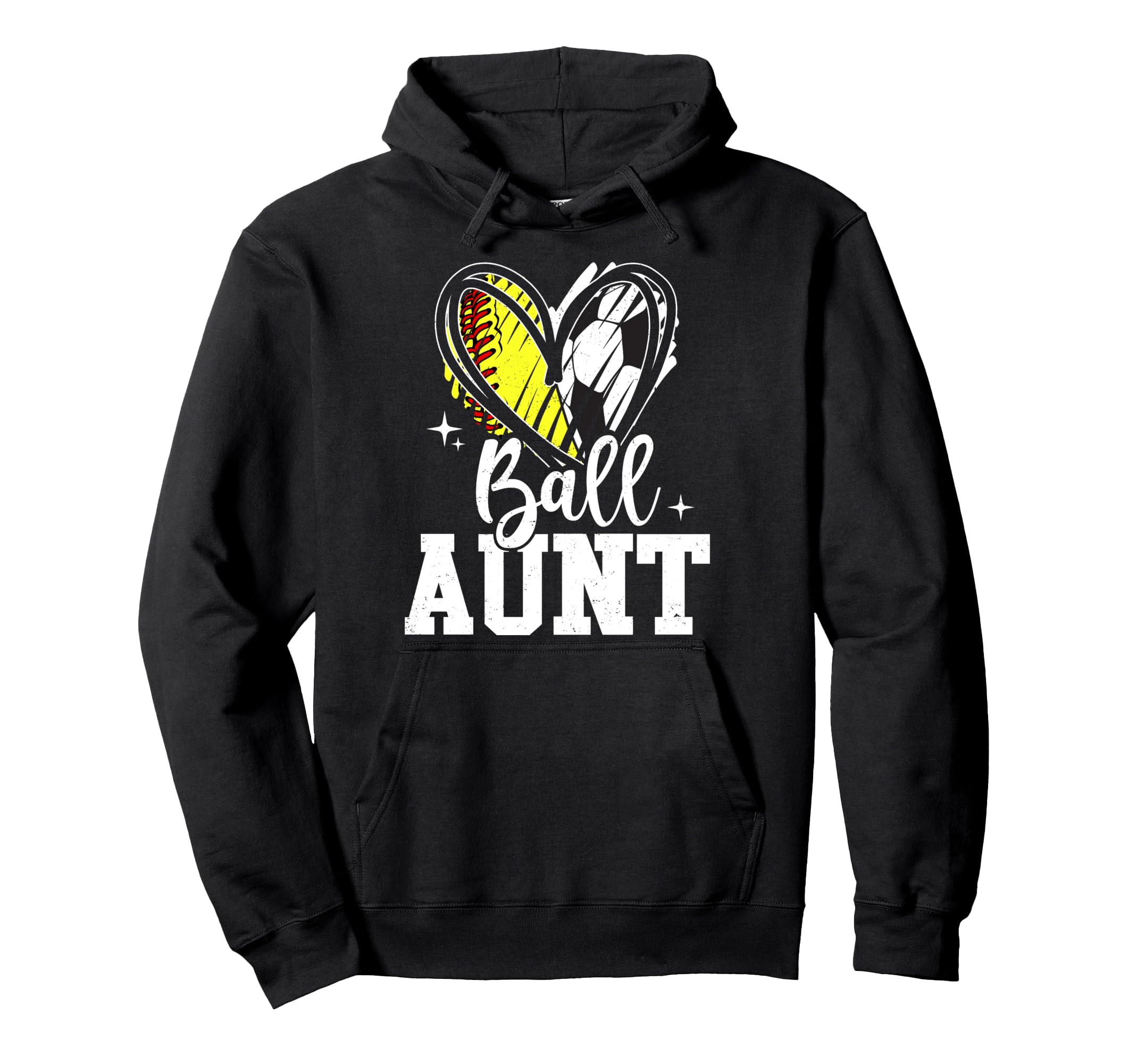 Ball Aunt Softball Soccer Ball Hoodie - Casual Everyday Wear Men Women