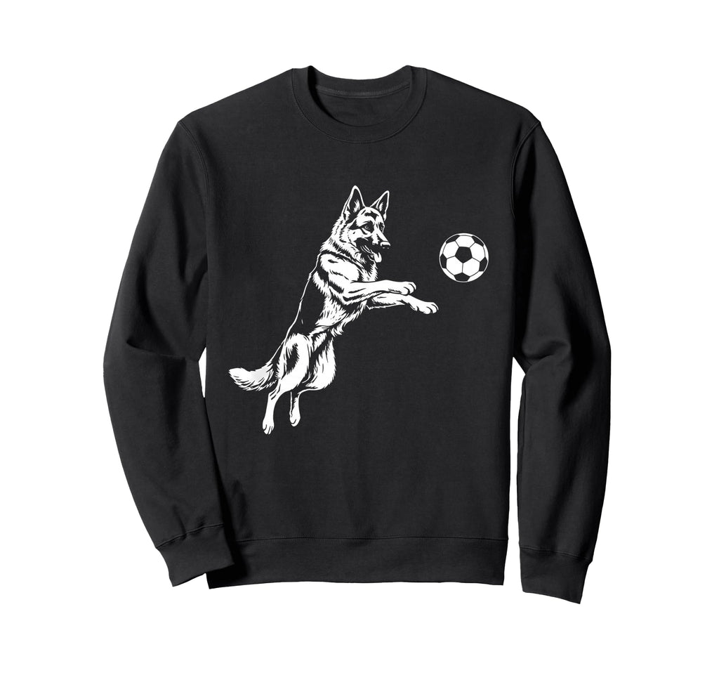 German Shepherd Soccer Player Dog Sweatshirt - Trendy Graphic Men Women