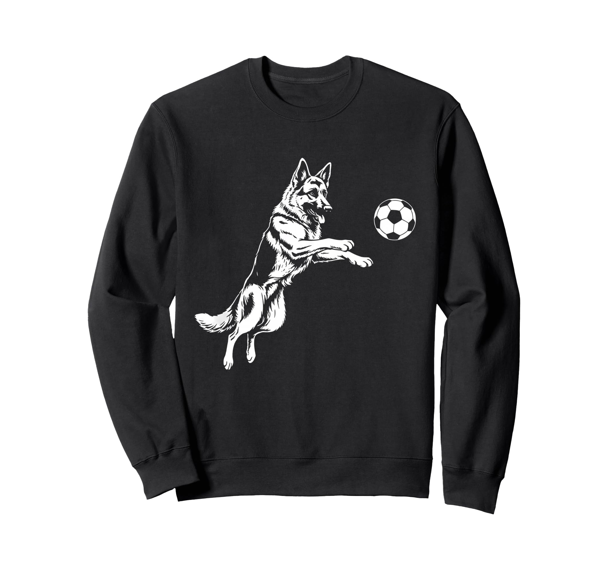 German Shepherd Soccer Player Dog Sweatshirt - Trendy Graphic Men Women