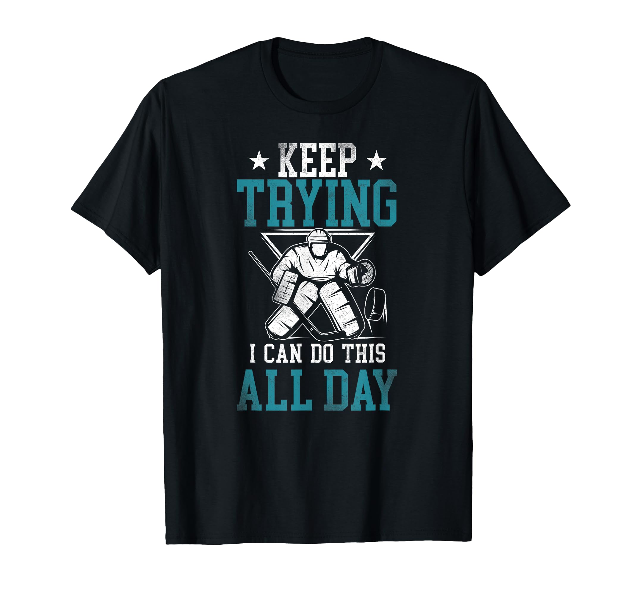 Ice Hockey Goalie Goalkeeper T-Shirt - Casual Everyday Wear for Adults