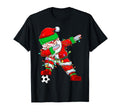 Dabbing Soccer Santa Funny Dab Soccer T-Shirt - Fun Novelty Design Unisex