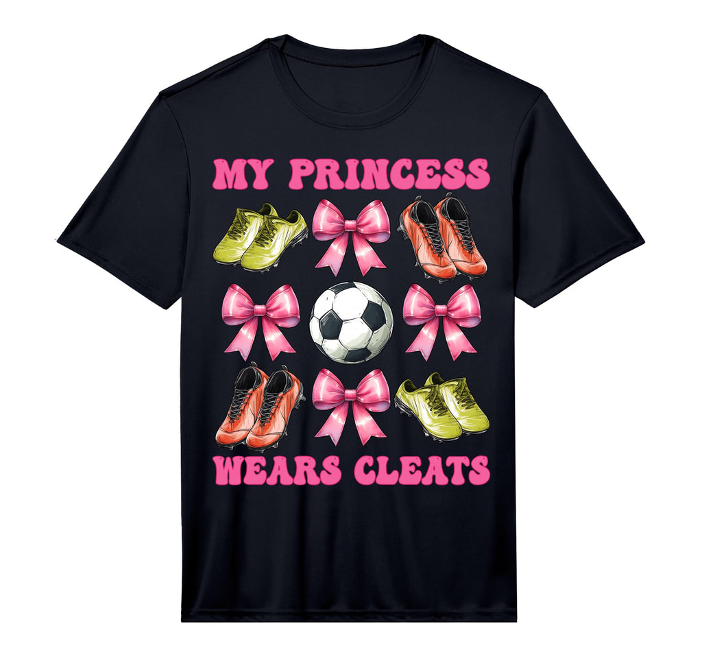 Mens My Princess Wears Cleats Soccer T-Shirt - Minimalist Print Men Women
