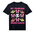 Mens My Princess Wears Cleats Soccer T-Shirt - Minimalist Print Men Women