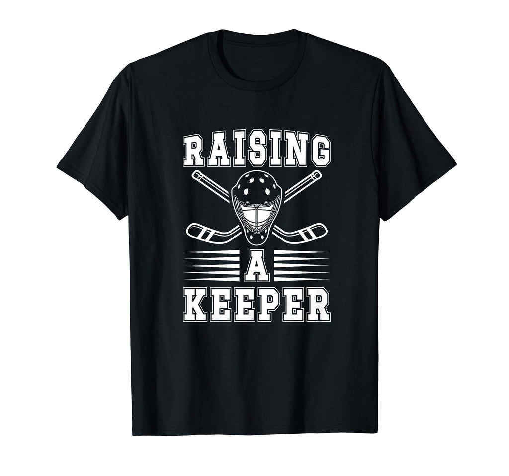 Raising Hockey Keeper Mom Ice Hockey T-Shirt - Unique Graphic for Adults