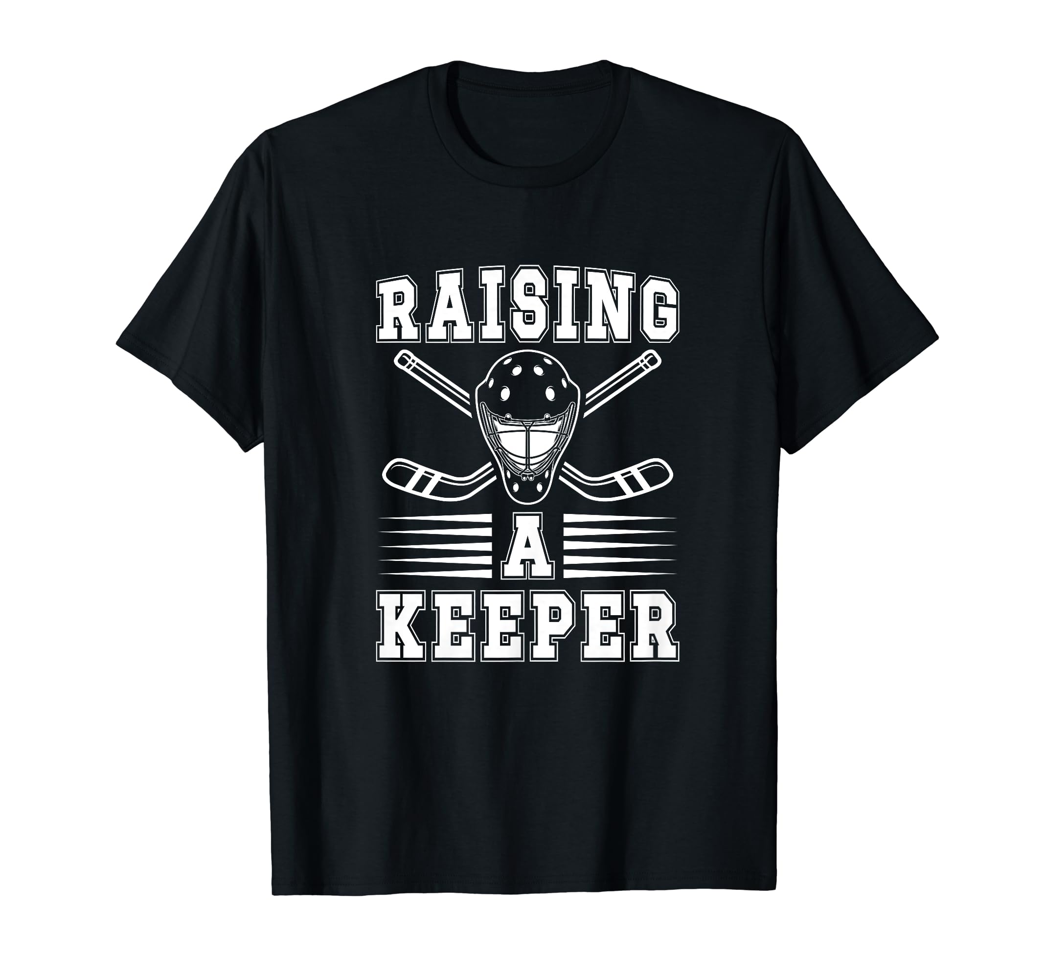 Raising Hockey Keeper Mom Ice Hockey T-Shirt - Unique Graphic for Adults