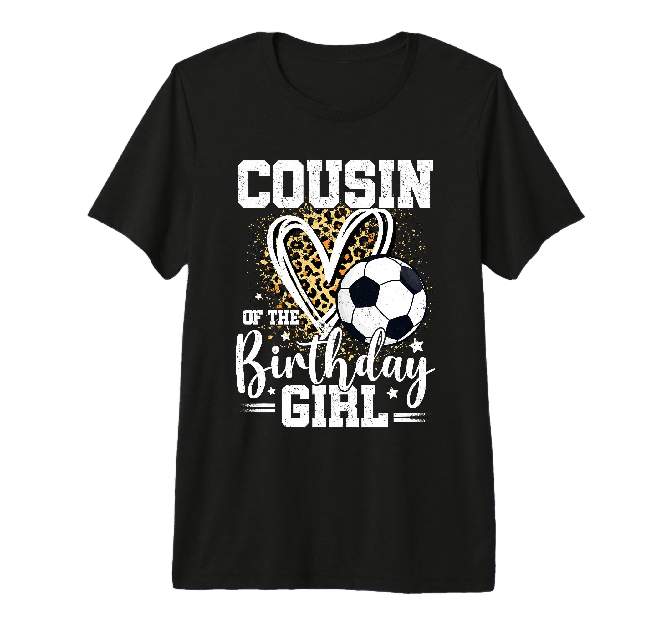 Cousin Birthday Soccer Cousin Leopard T-Shirt - Unique Graphic Men Women