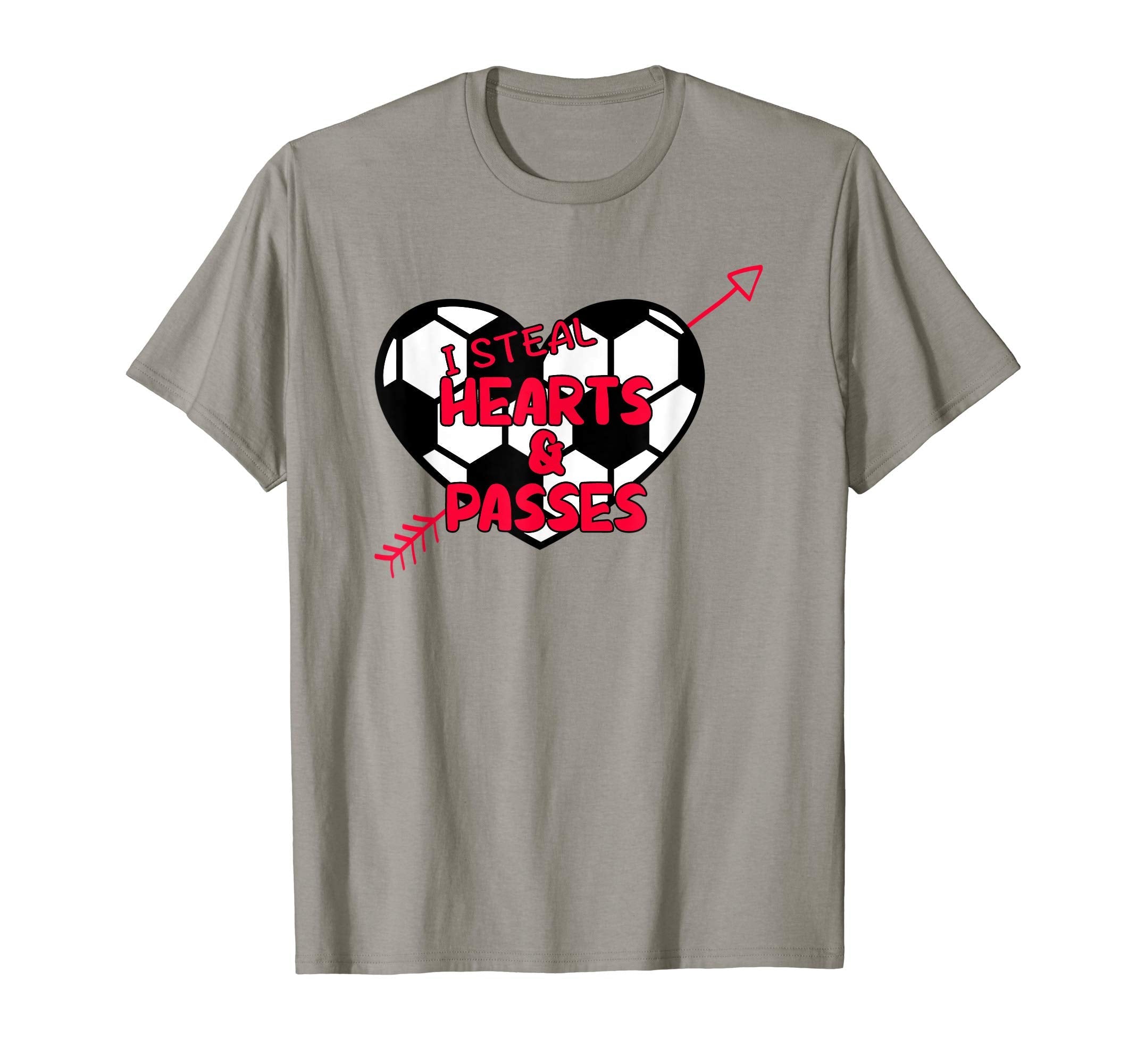 Soccer Ball Valentines Day Heart Arrow T-Shirt - Unique Graphic Men Women
