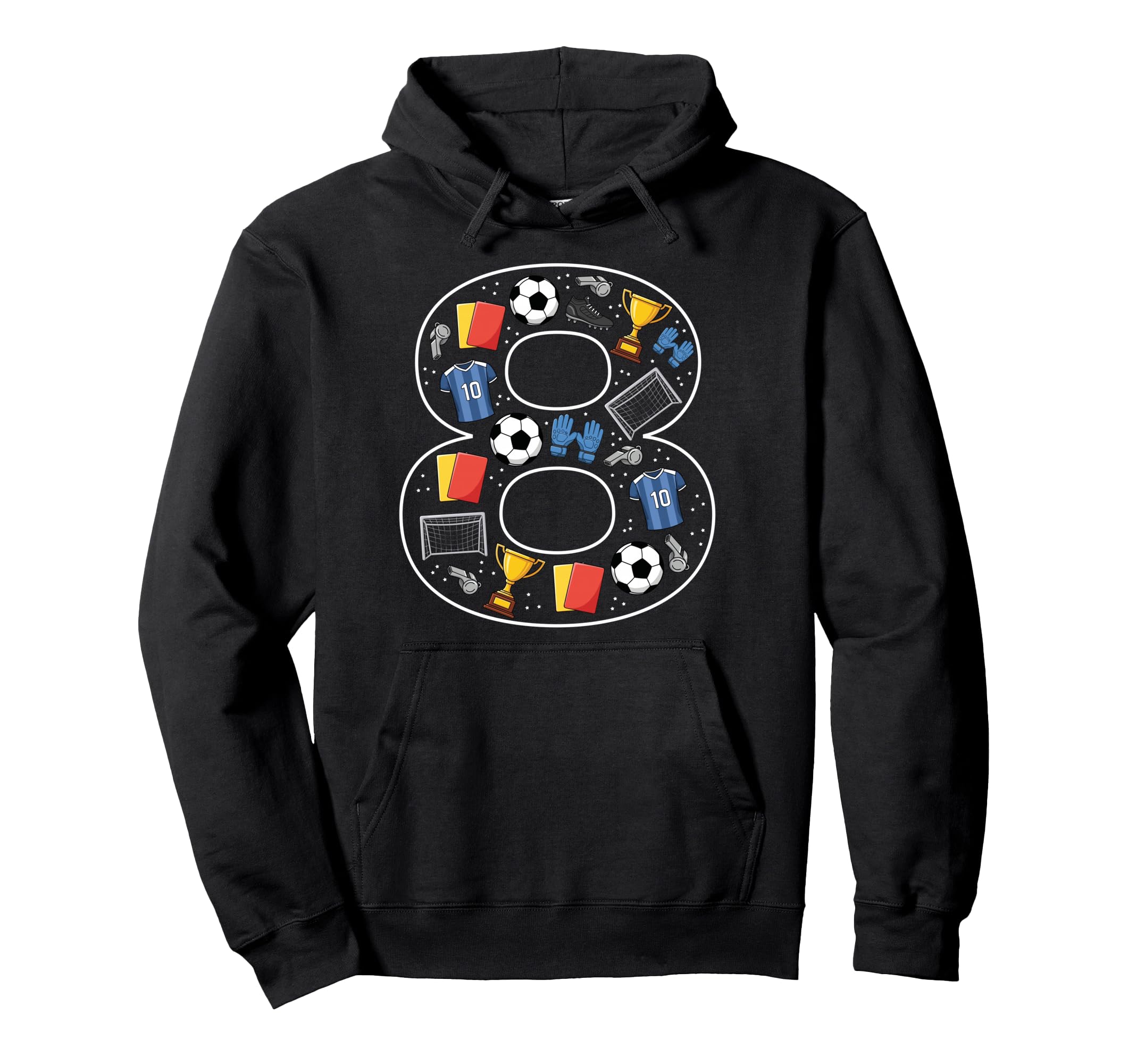 8Th Birthday 8 Year Old Football Hoodie - Minimalist Print for Adults