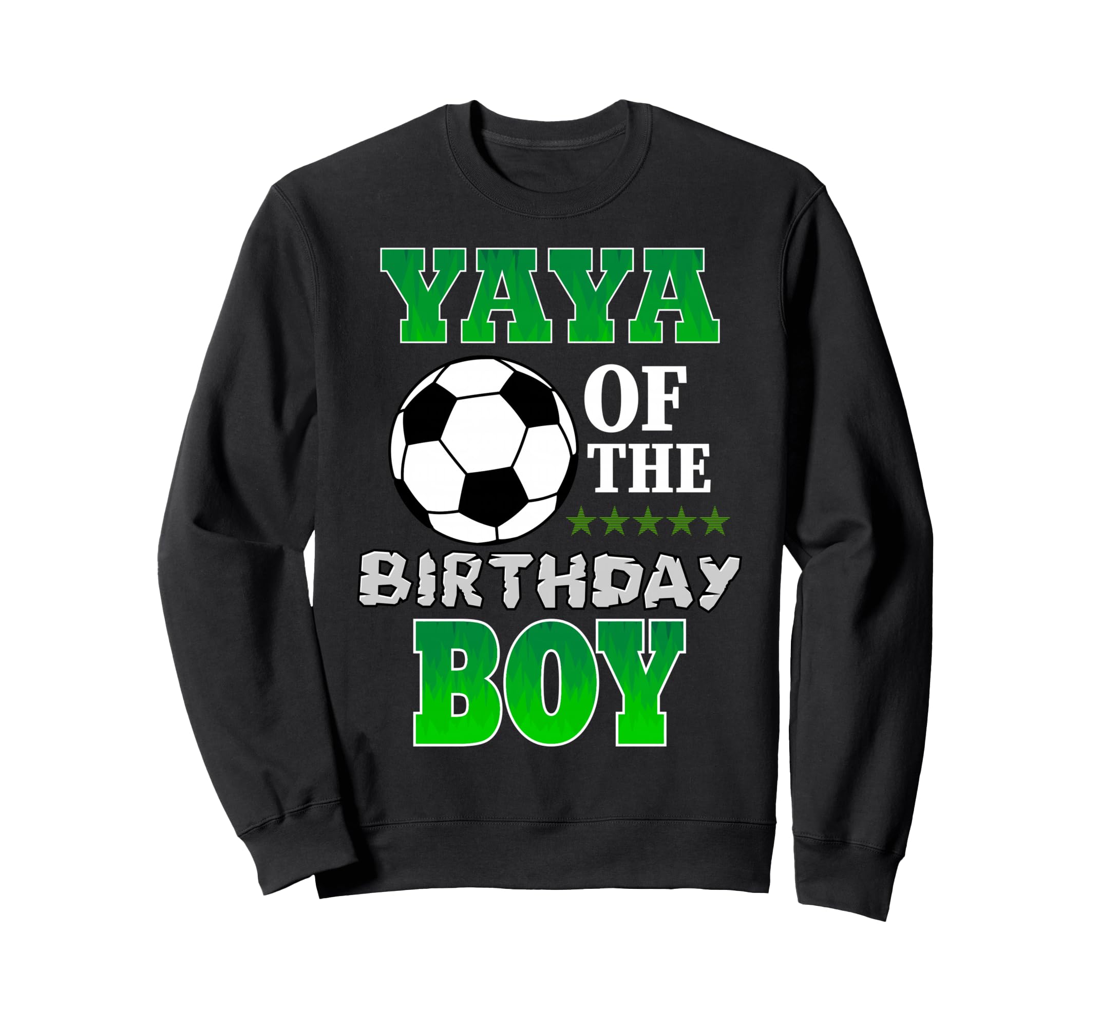 Yaya Birthday Soccer Stars Sweatshirt - Casual Everyday Wear for Adults