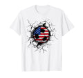 American Flag Soccer Ball Usa T-Shirt - Casual Everyday Wear Unisex