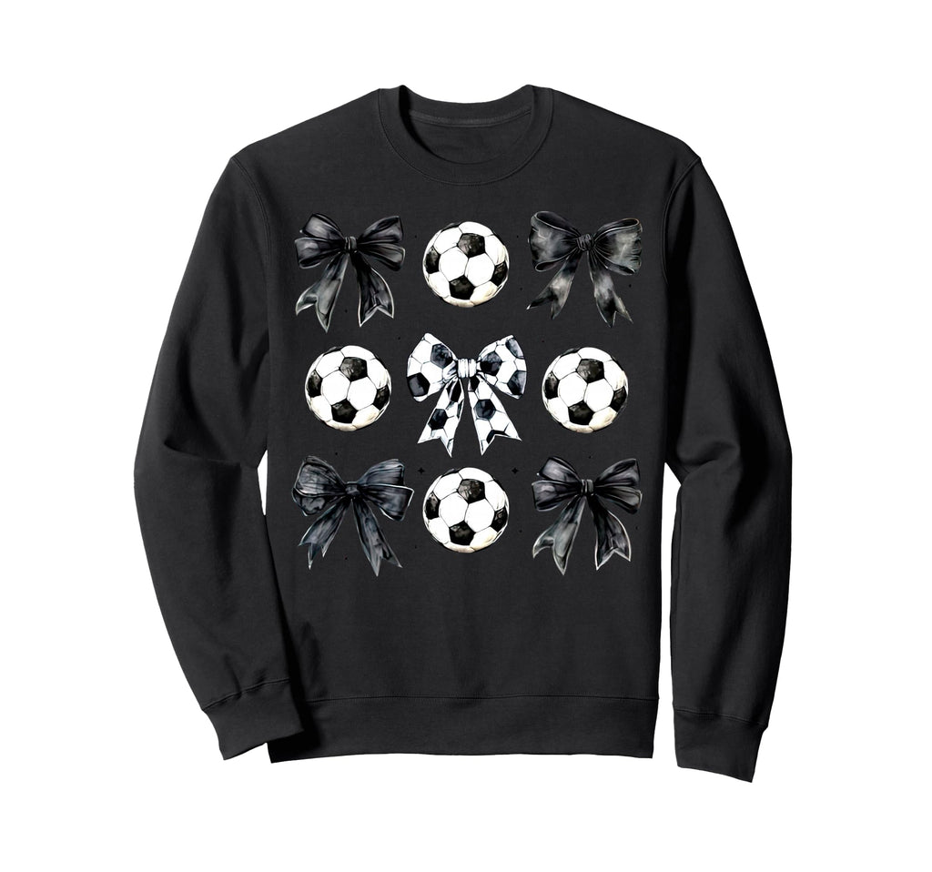 Soccer Bow Game Day Mama Soccer Sweatshirt - Graphic Print for Adults