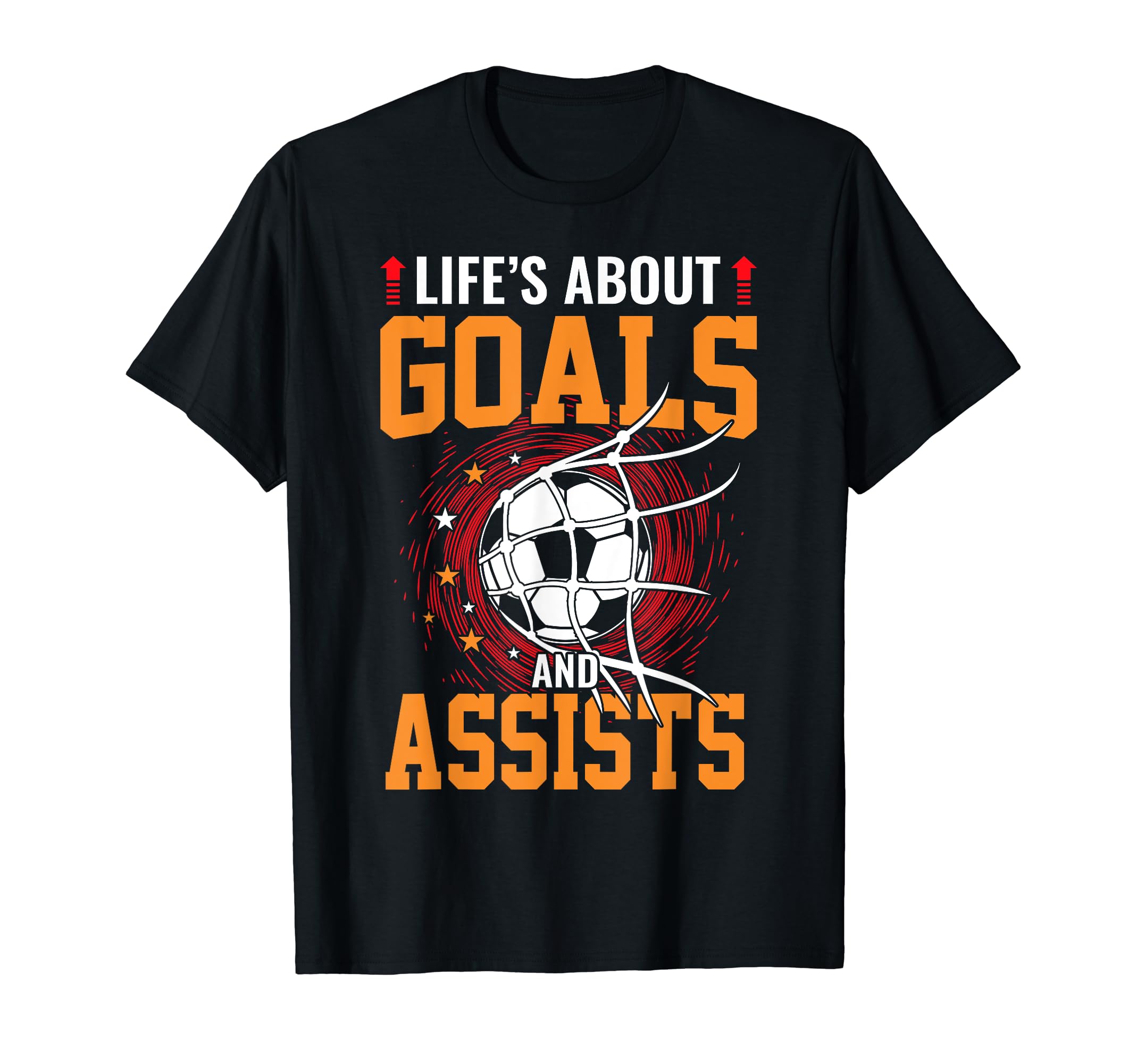 Lifes About Goals And Assists Hockey T-Shirt - Unique Graphic Men Women