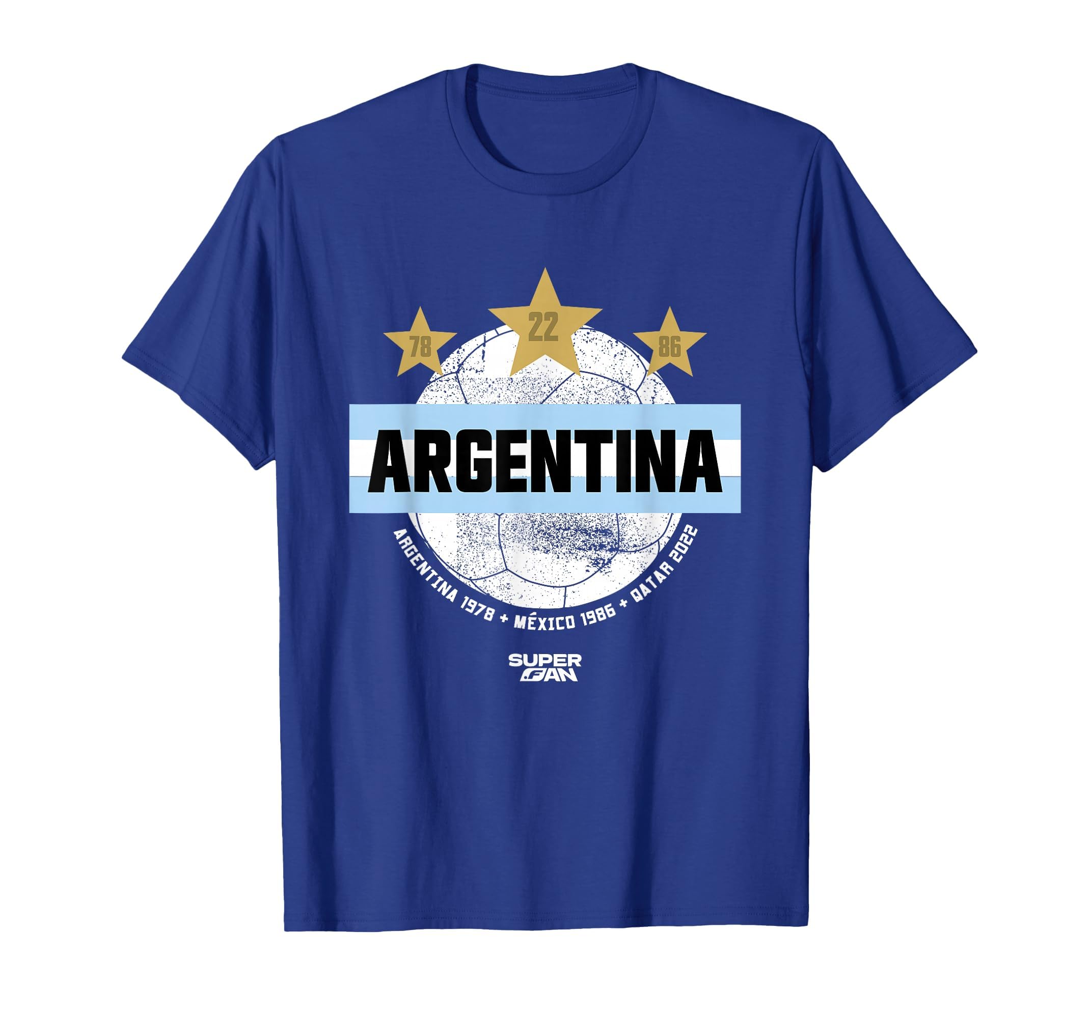 Superfan Argentina Champions T-Shirt - Casual Everyday Wear Men Women