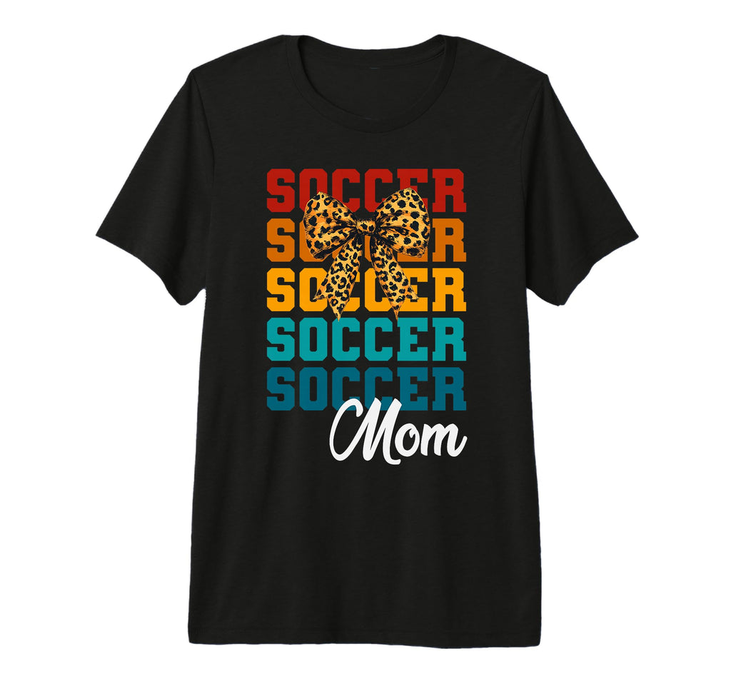 Coquette Bow Soccer Mom Soccer Lovers T-Shirt - Trendy Graphic Unisex
