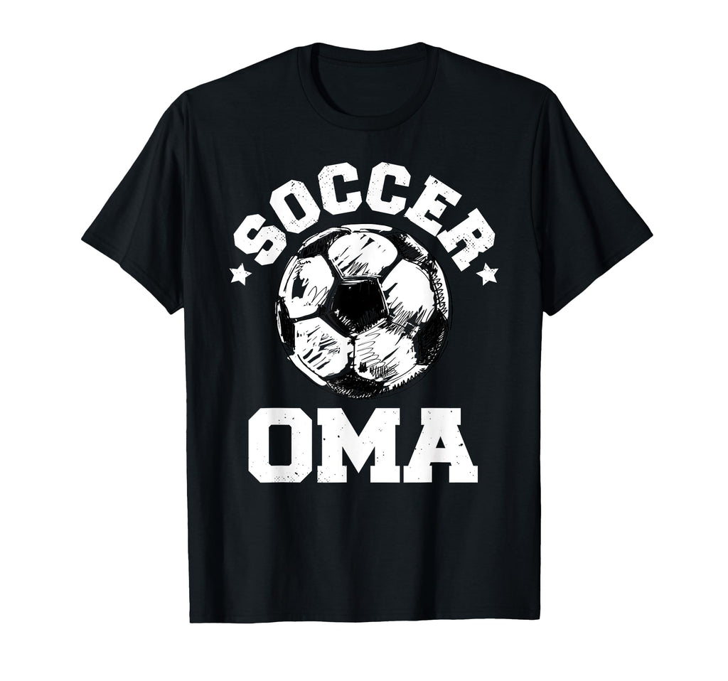 Soccer Oma Soccer Ball Distressed Funny T-Shirt - Trendy Graphic Unisex