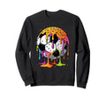 Melting Soccer Ball Rainbow Sweatshirt - Casual Everyday Wear for Adults