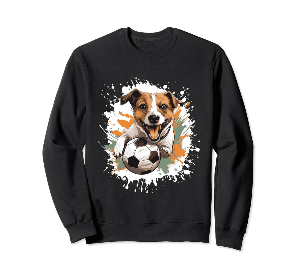 Jack Russel Terrier Dog Playing Sweatshirt - Novelty Apparel for Adults