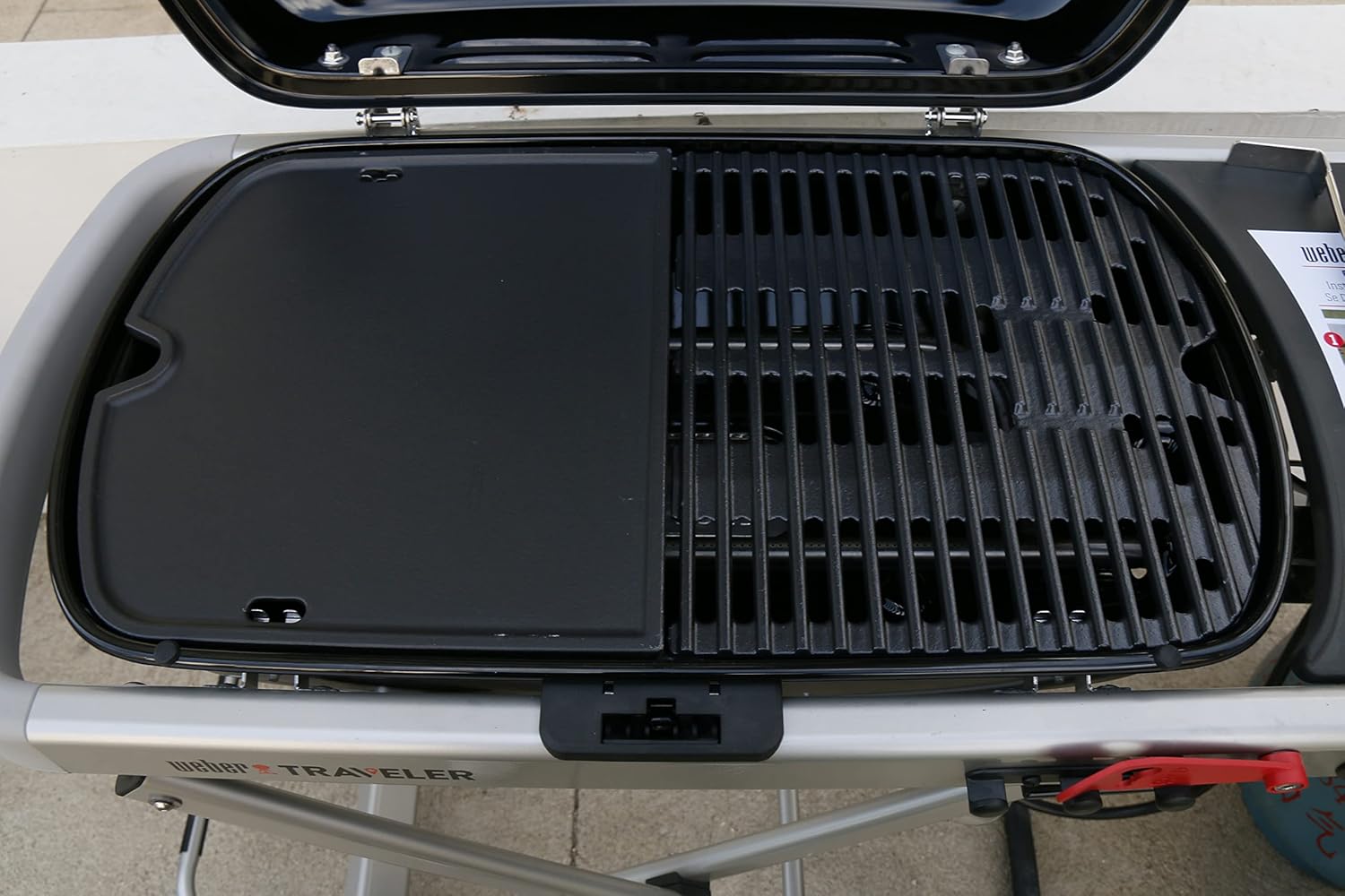 Uniflasy Cast Iron Griddle for Weber Traveler Portable Gas Grill, fits Weber 9010001 Traveler Portable Gas Grill, Cooking Griddle