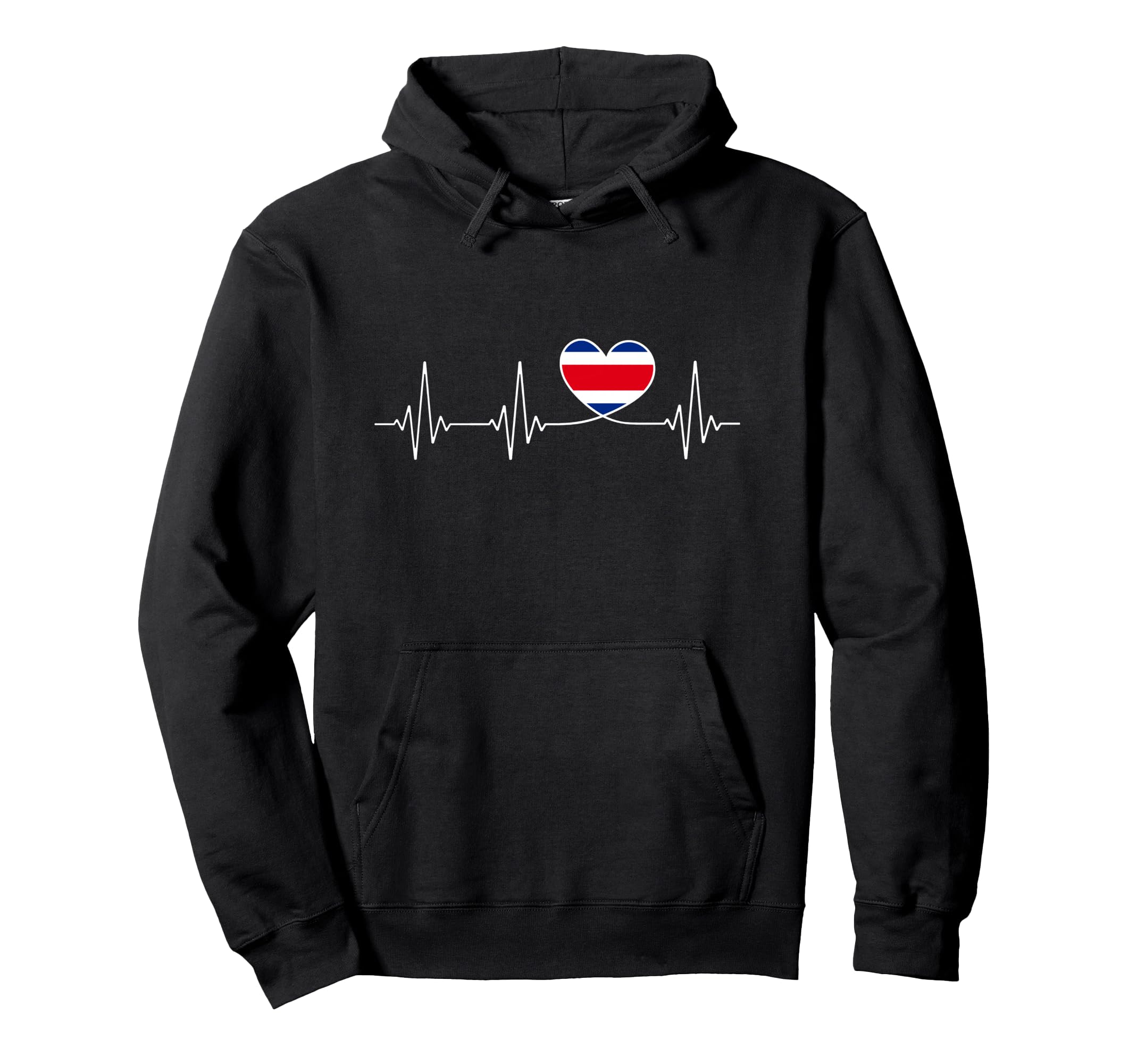 Costa Rica Love And Costa Rican Flag Heart Hoodie - Trendy Graphic Unisex