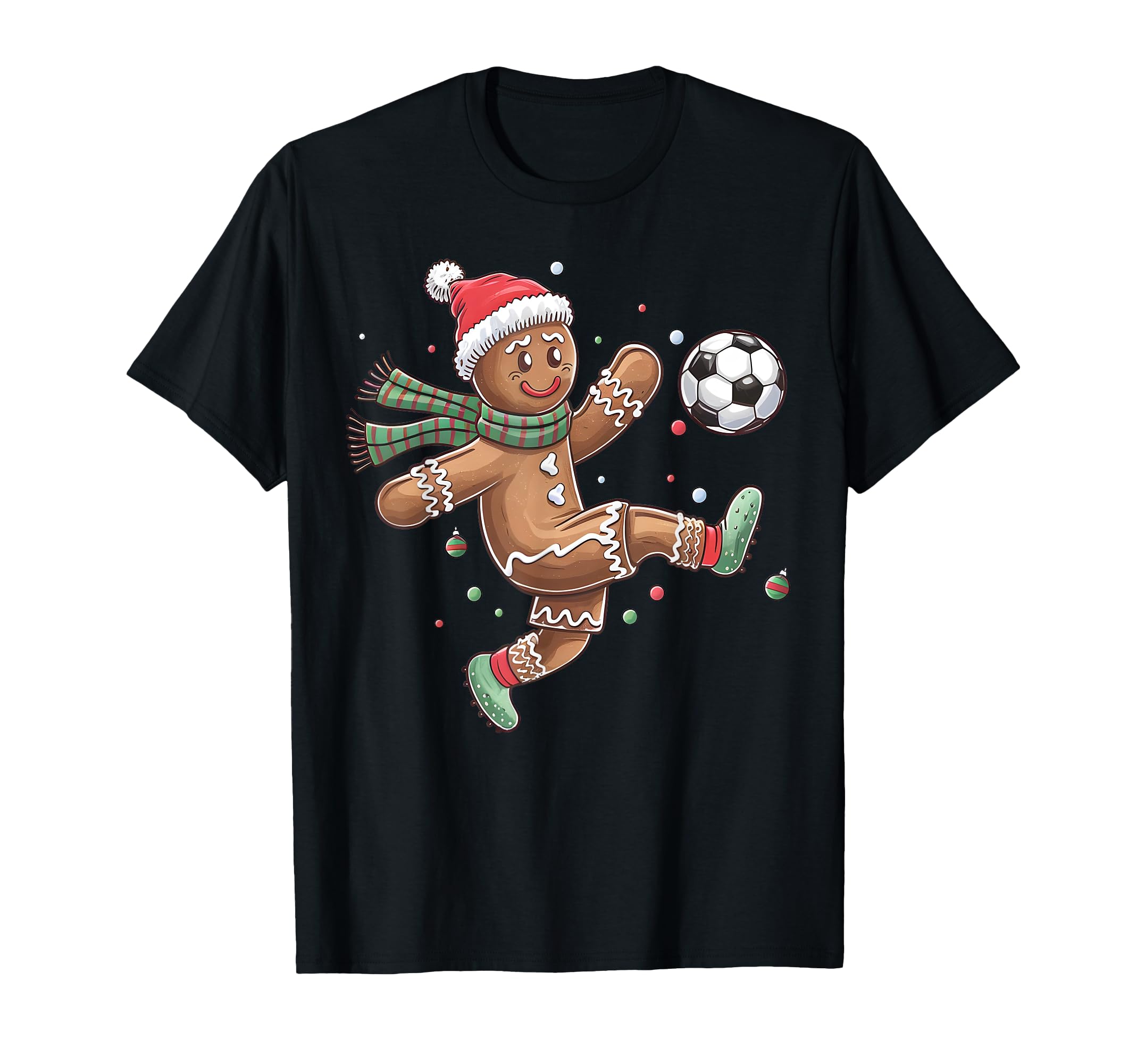 Gingerbread Soccer Player Cookie Game T-Shirt - Fun Novelty Design Unisex