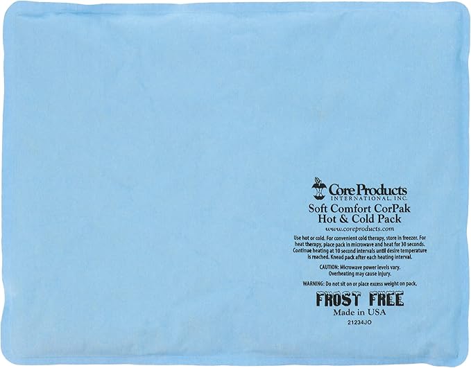 Core Products Soft Comfort CorPak – Reusable Hot & Cold Therapy Pack, Ice Pack for Injuries, No-Frost Compress for Muscle, Back & Joint Pain Relief – 10" x 13", Made in USA