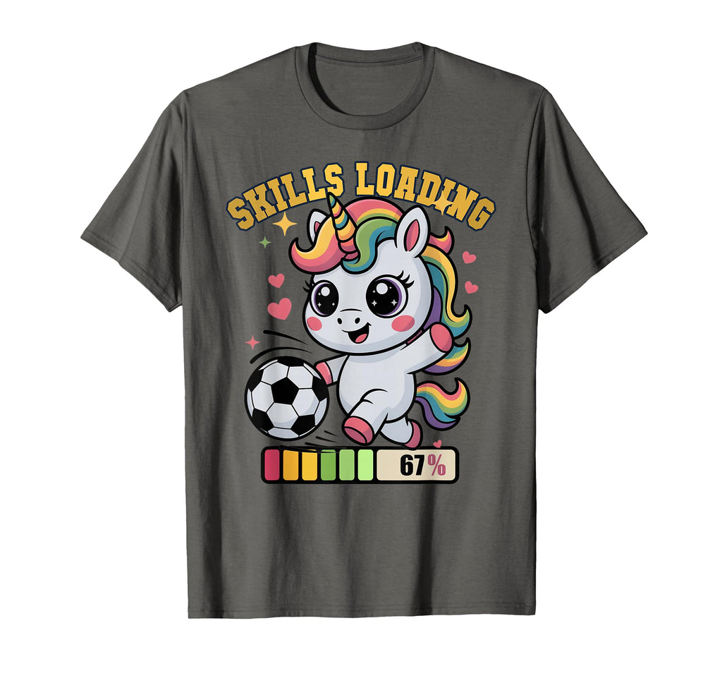 Soccer Unicorn Skills Loading Win T-Shirt - Novelty Apparel Unisex