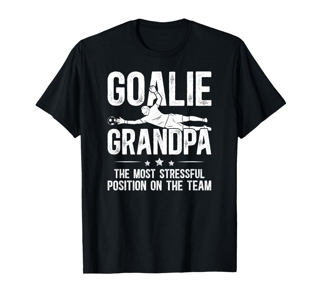 Funny Soccer Goalie Grandpa Soccer T-Shirt - Fun Novelty Design Men Women