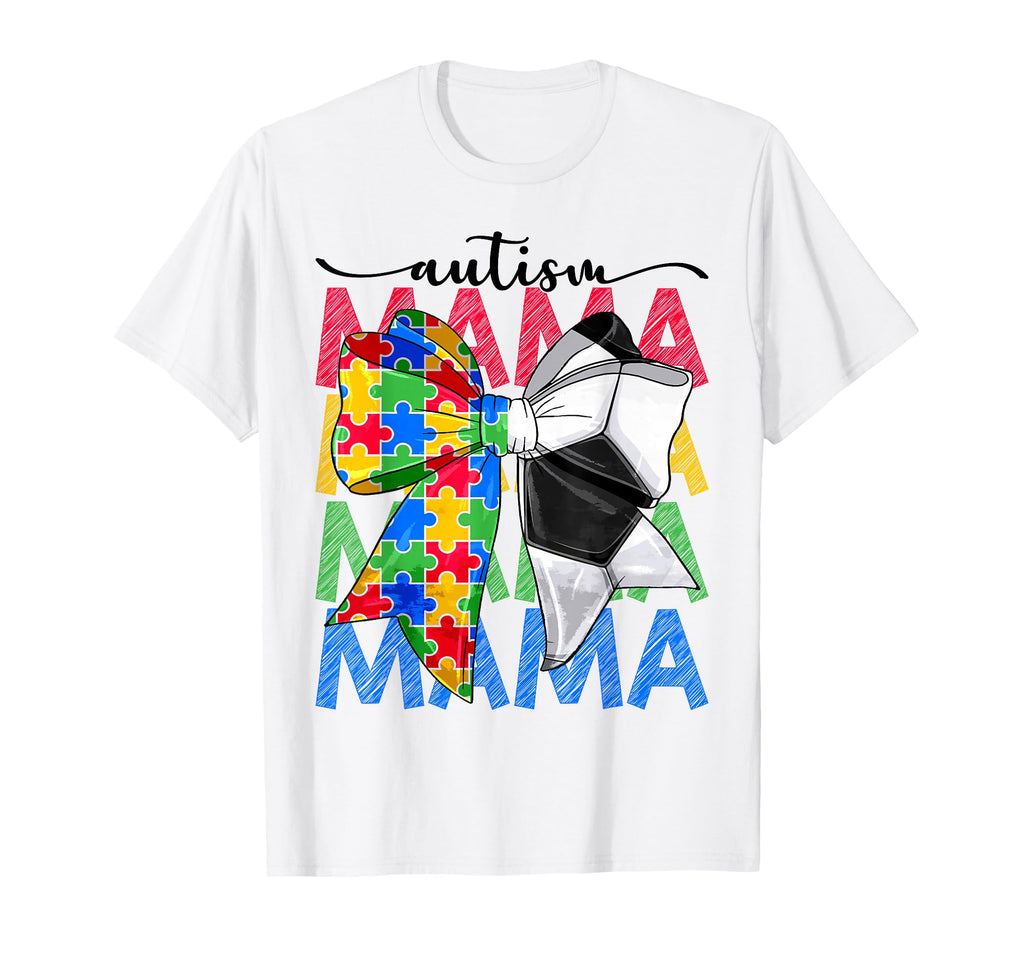 Autism Mama Autism Awareness Coquette T-Shirt - Minimalist Print Unisex